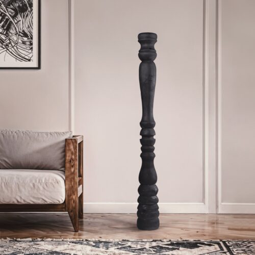 Hand Carved Art Pole - Monarch