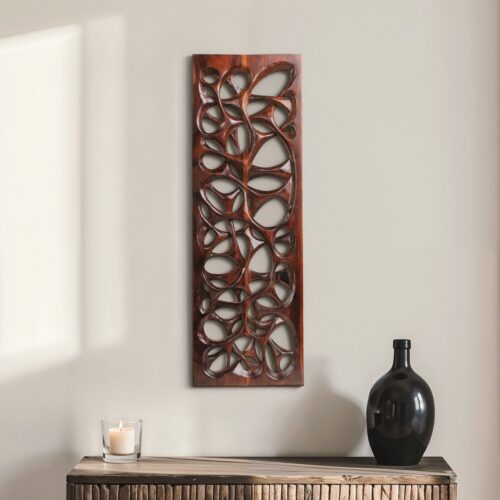 Hand Carved Teak Wall Art - Tangle